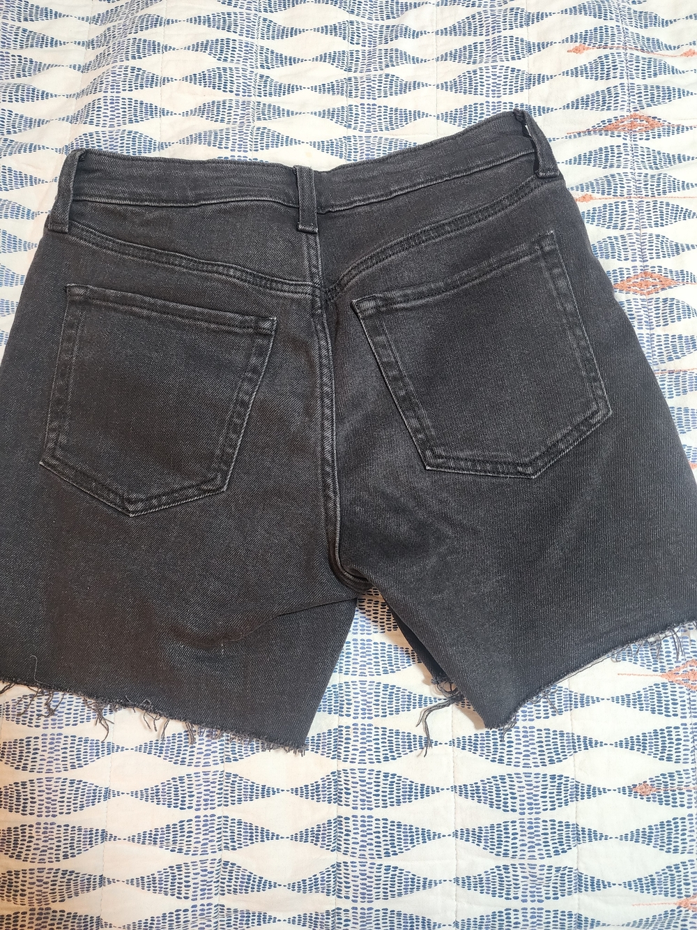 Old Navy Black Distressed High-Rise Jean Shorts - Picture 2 of 6